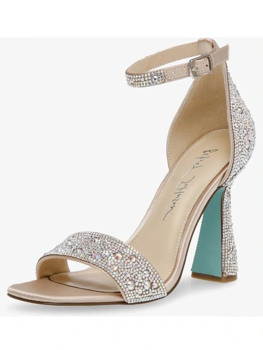 Betsey Johnson Dani Silver Embellished Heels Size 5.5